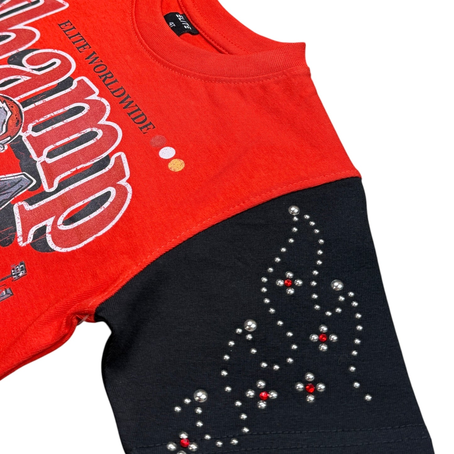 Champ Premium Embellished Red Kids Tee