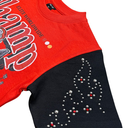 Champ Premium Embellished Red Kids Tee