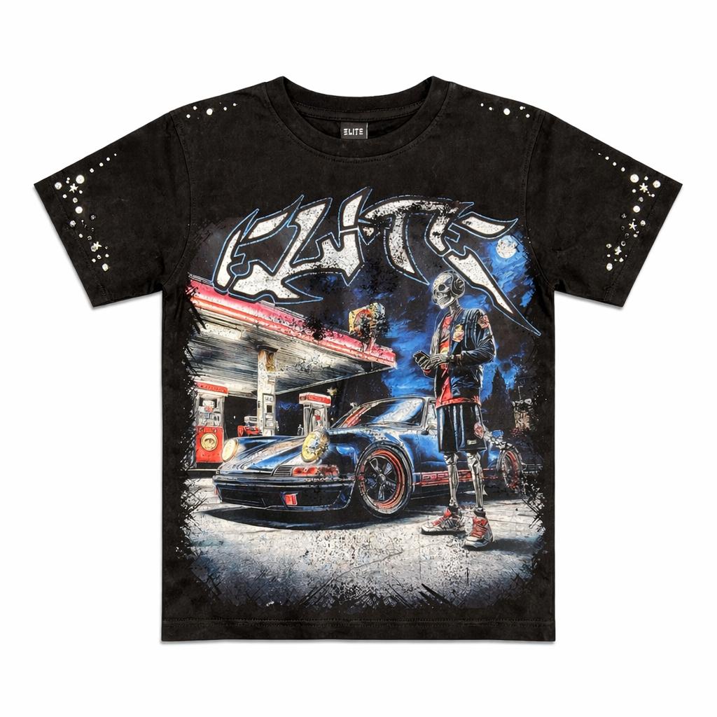 Black Night Premium Embellished Kids Tee