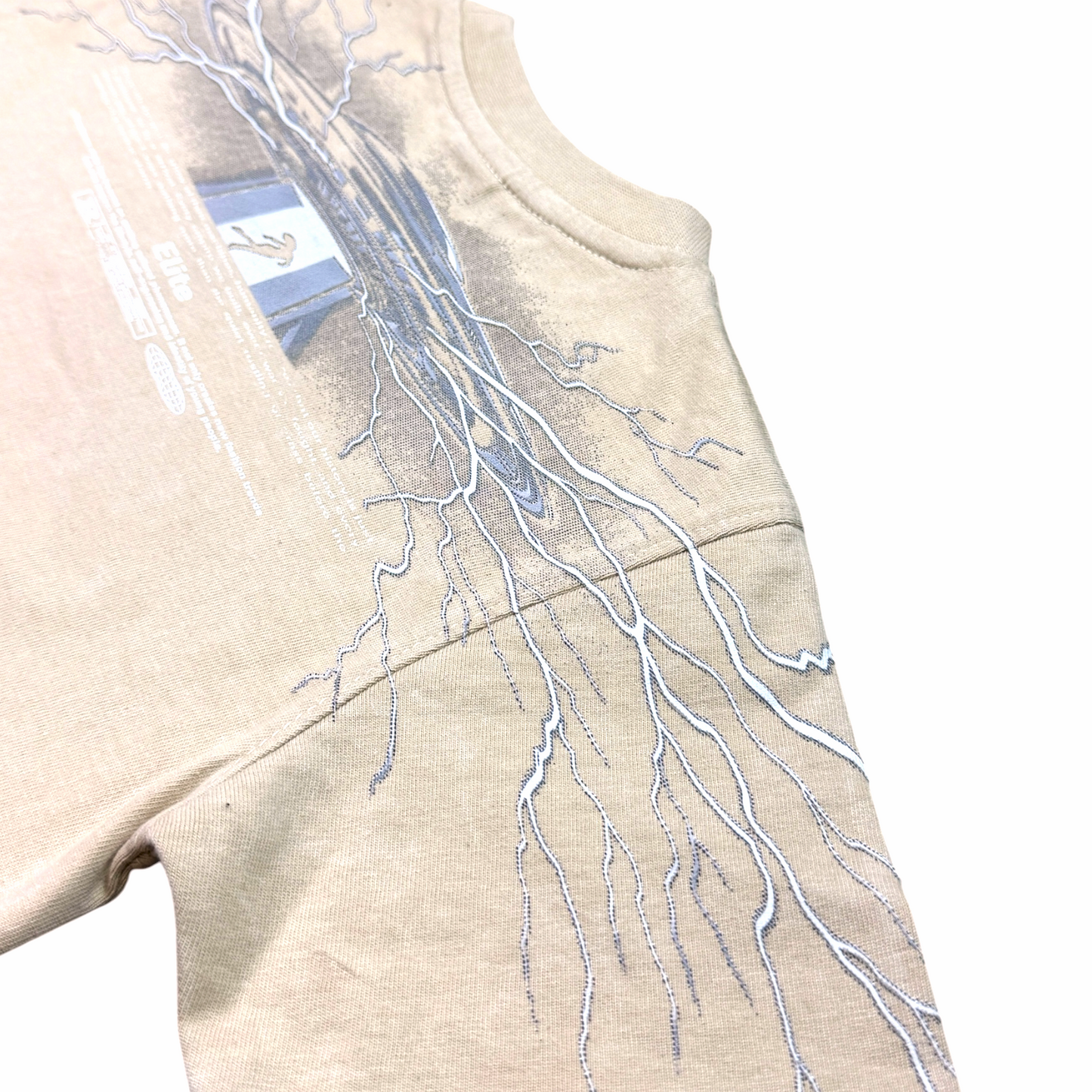 Control Premium Embellished Cream Kids Tee