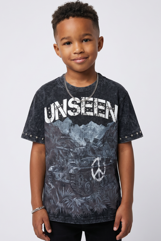 Unseen Premium Embellished Black Kids Tee