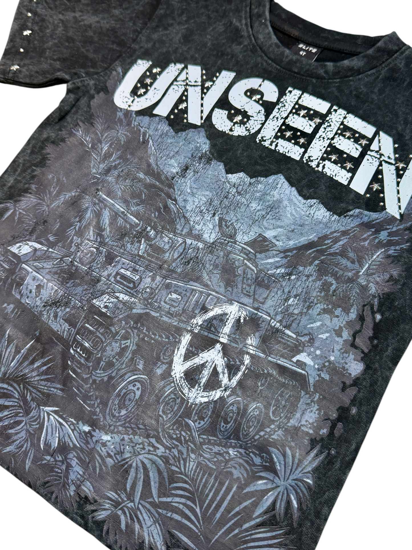 Unseen Premium Embellished Black Kids Tee