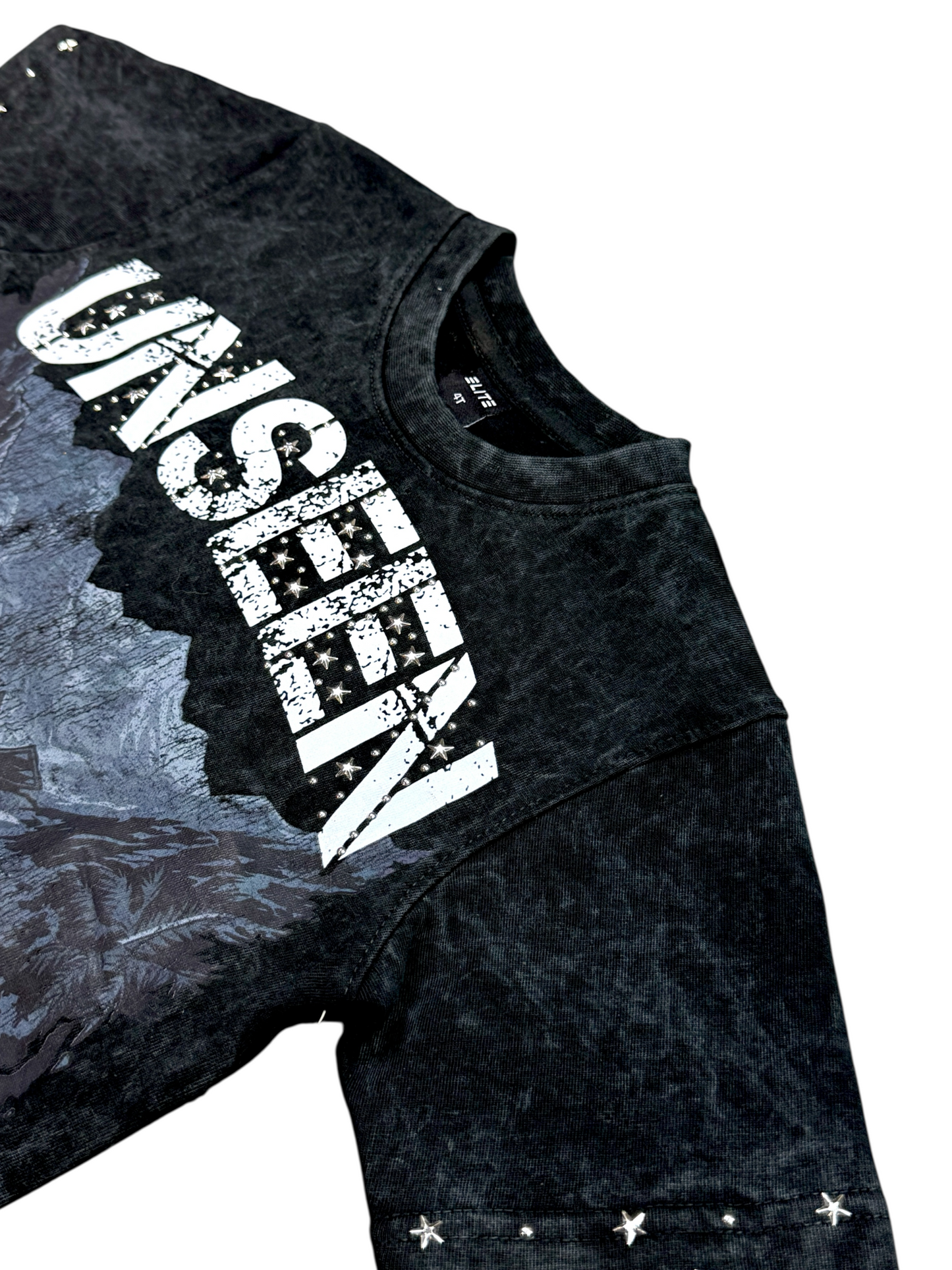 Unseen Premium Embellished Black Kids Tee