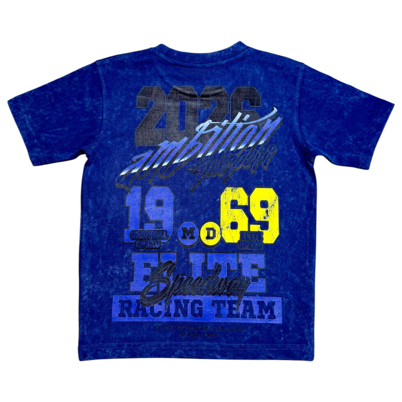 Motor Cross Premium Embellished Blue Kids Tee