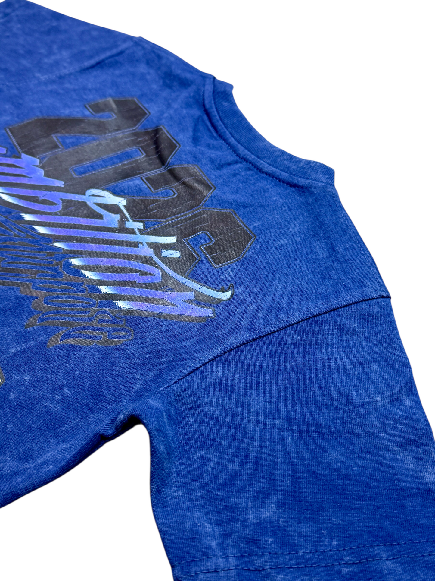 Motor Cross Premium Embellished Blue Kids Tee