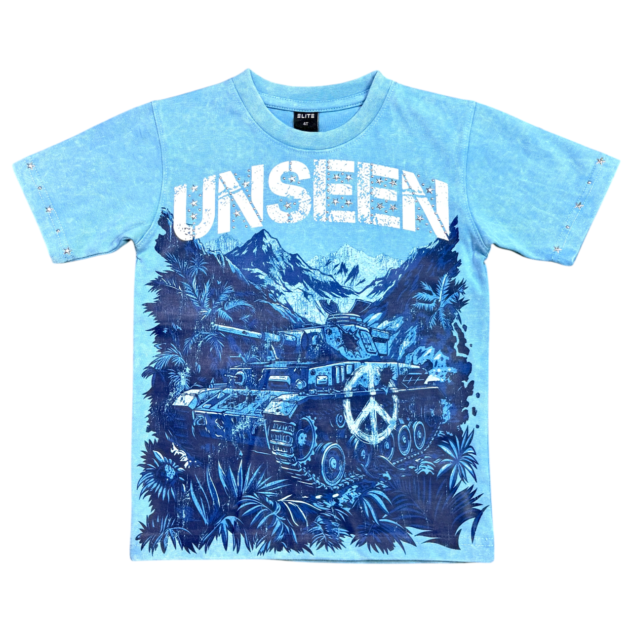 Unseen Premium Embellished Blue Kids Tee