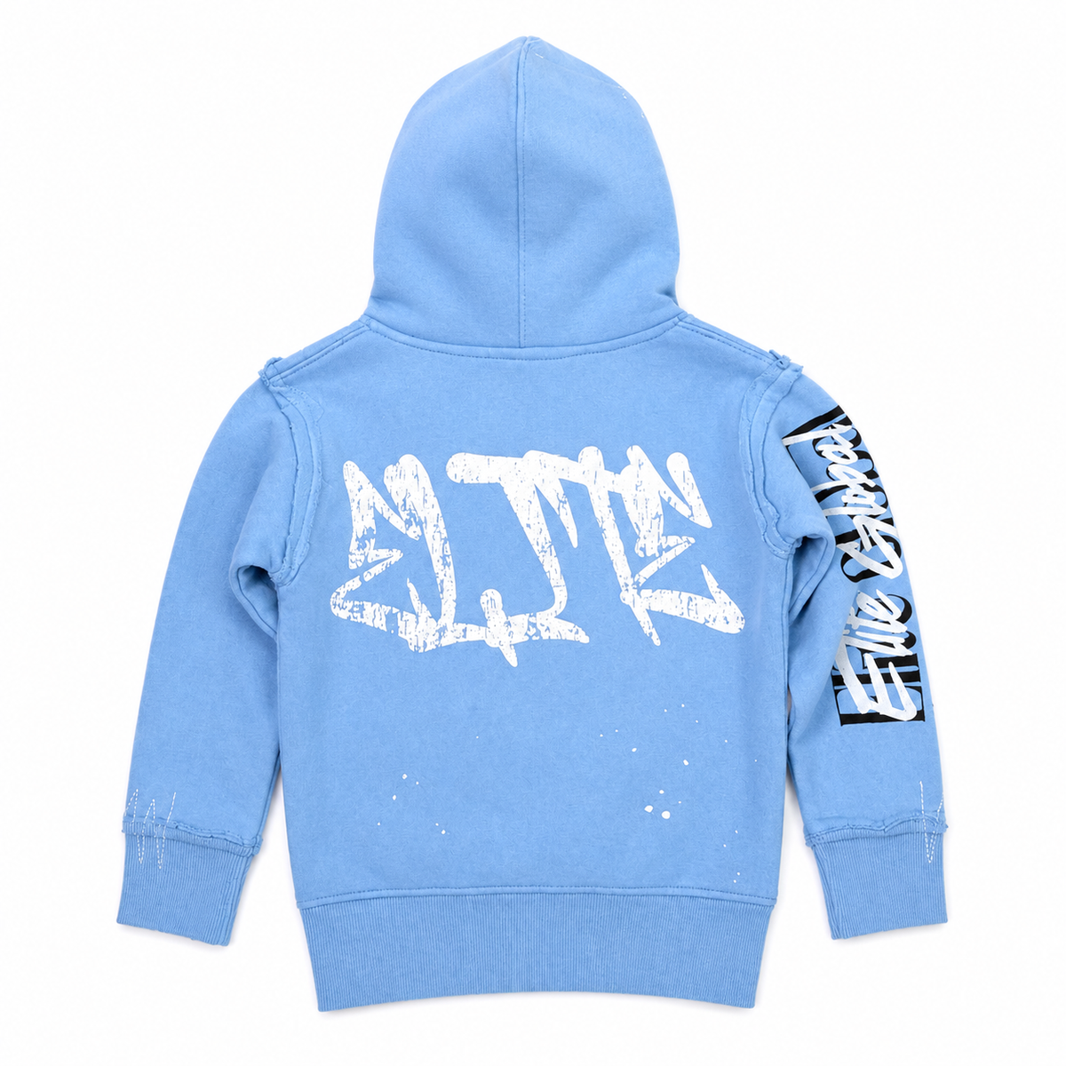Double Layer Baby Blue Kids Zip Up Hoodie