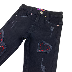 Splash Premium Girls Flare Jeans Black