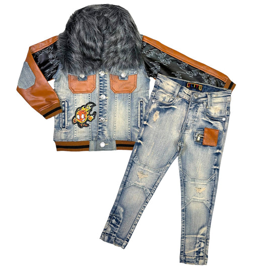 Vintage Kids Premium Denim Set