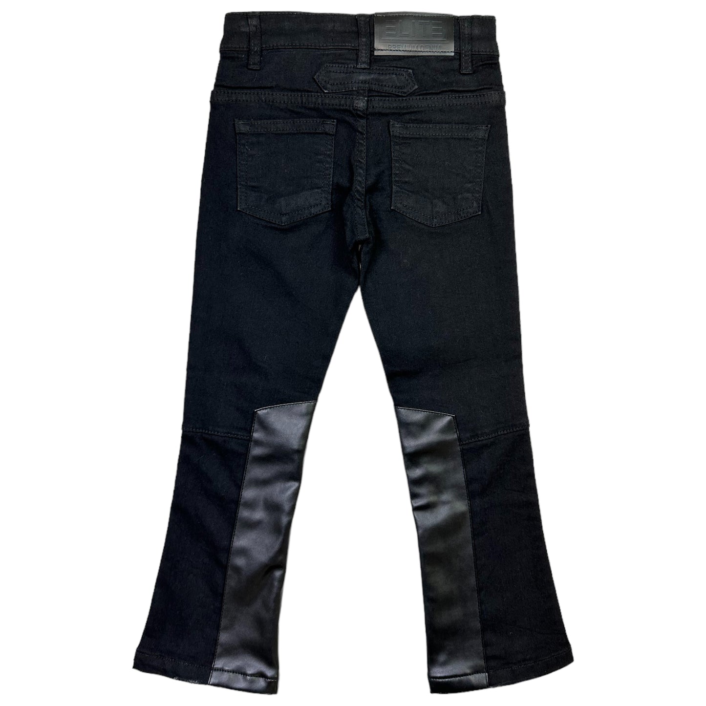 MMNF2 Black Premium Kids Stack Jeans