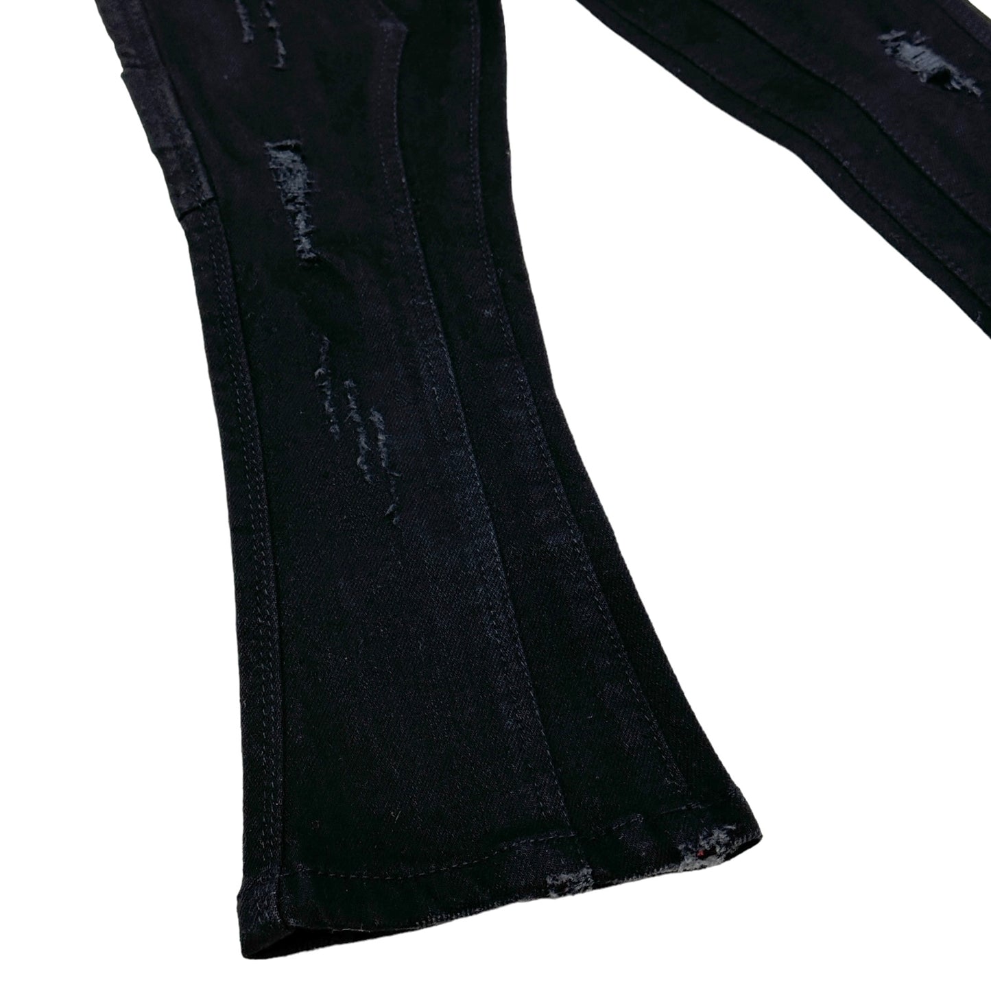 Jet Black Utility Premium Kids Stack Jeans