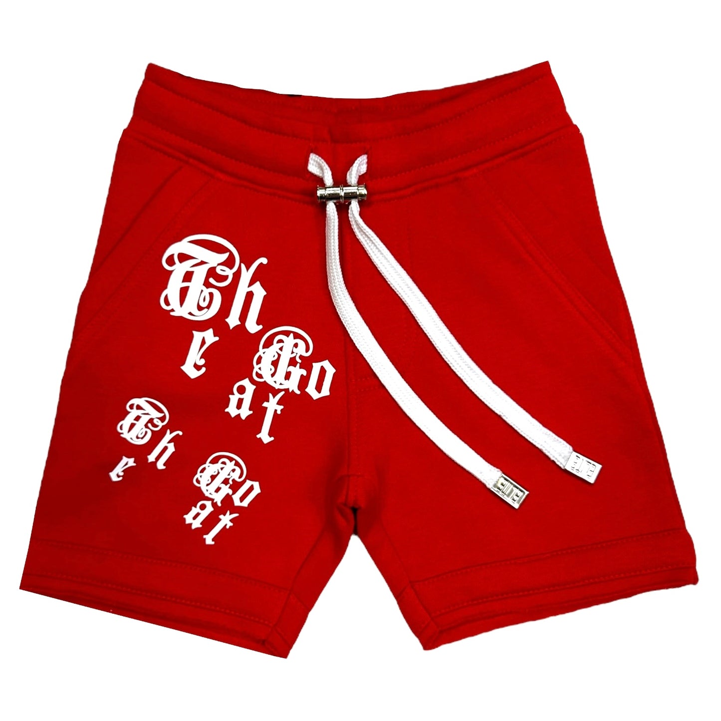 GOAT Premium Kids Fleece Shorts Red