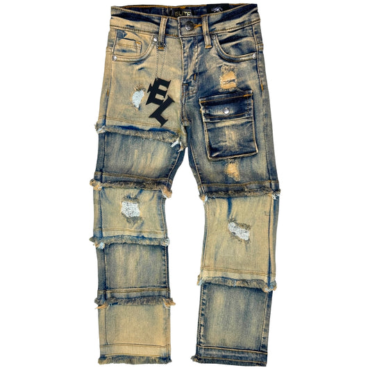 Slit Premium Kids Straight Jeans Vintage