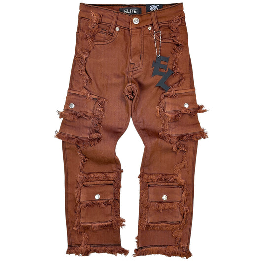 Mocha Premium Kids Straight Jeans