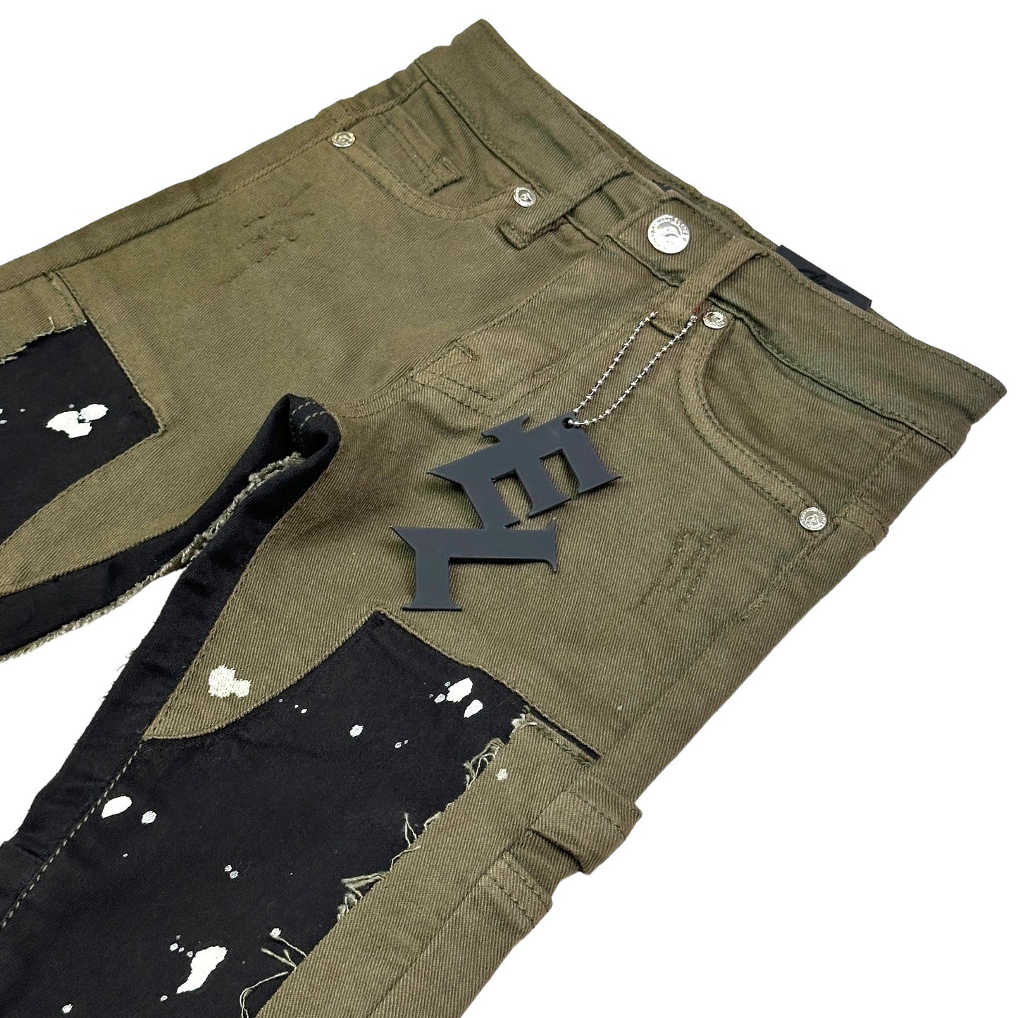 Work Premium Kids Straight Jeans Olive
