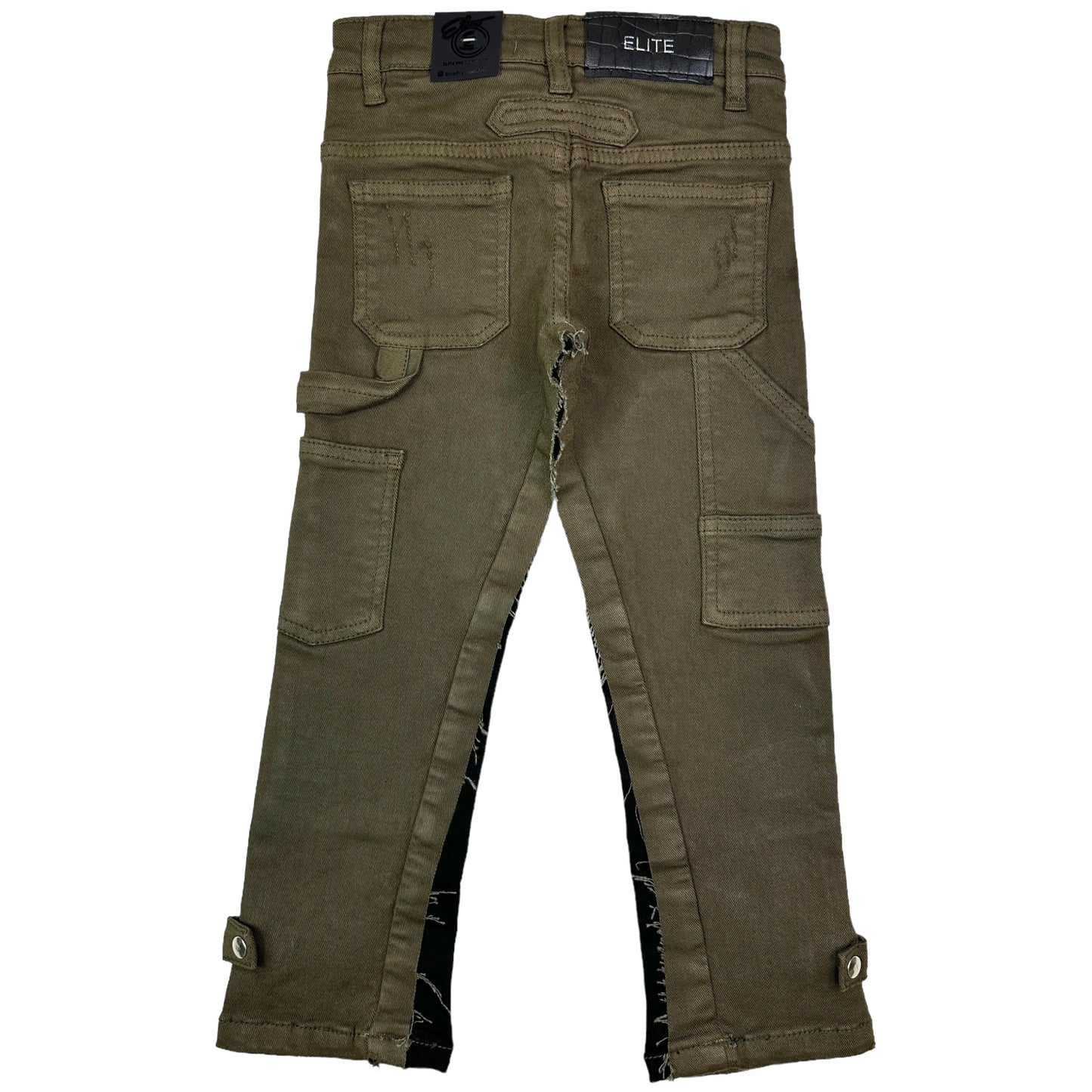 Work Premium Kids Straight Jeans Olive