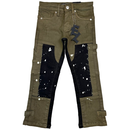 Work Premium Kids Straight Jeans Olive