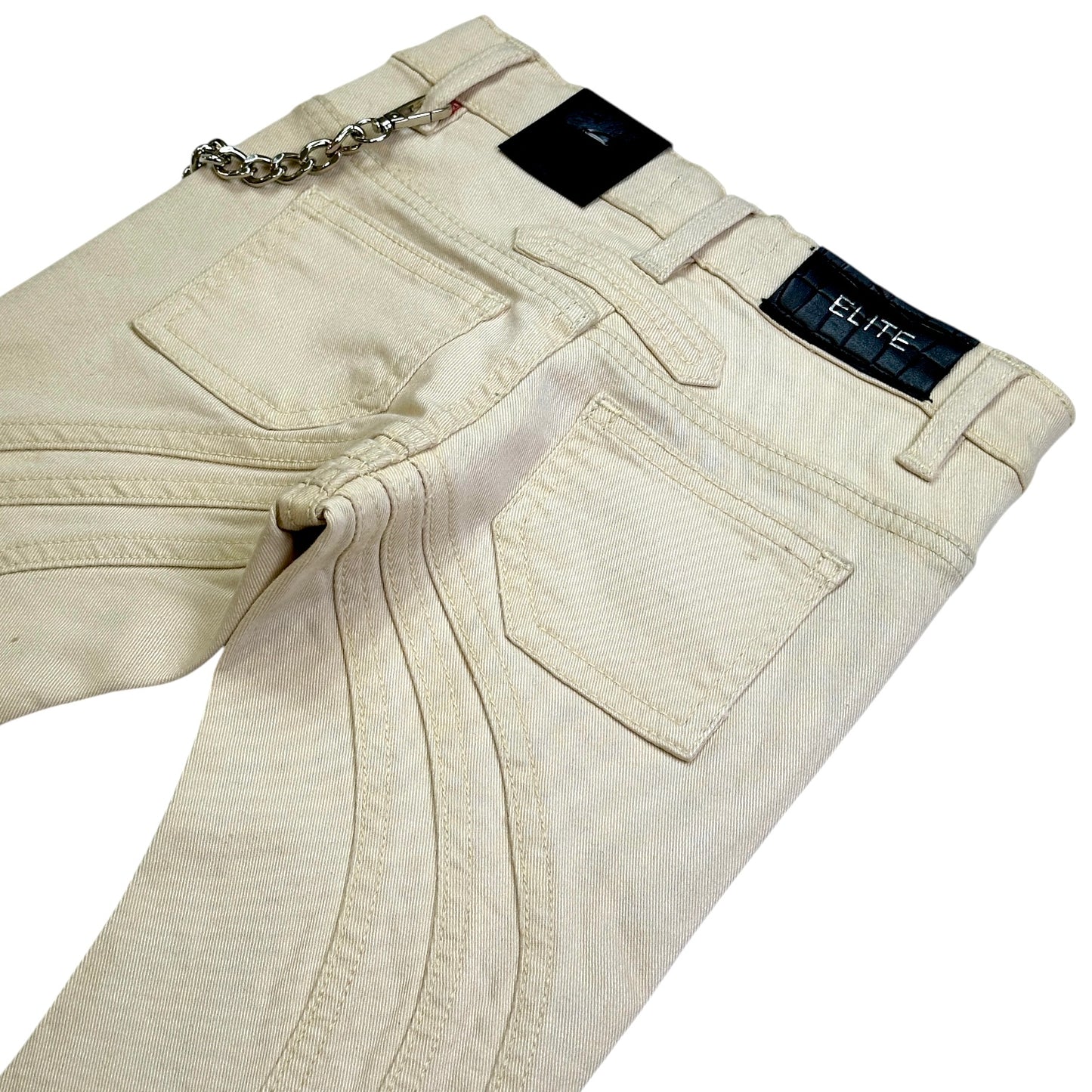 Wave Premium Kids Stacked Jeans Cream