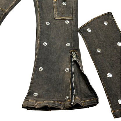 Padded Premium Kids Stacked Jeans Bronze