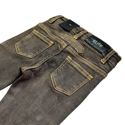 Padded Premium Kids Stacked Jeans Bronze