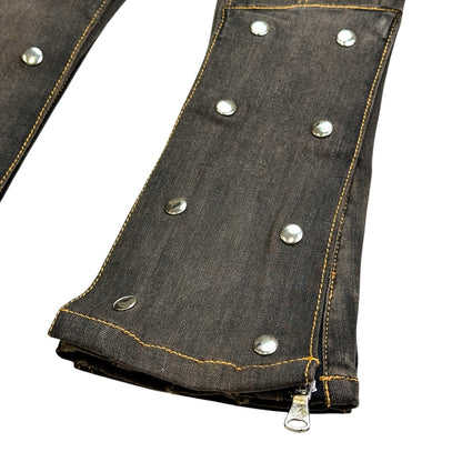 Padded Premium Kids Stacked Jeans Bronze