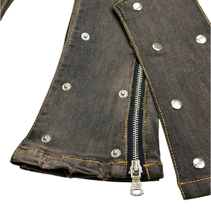 Padded Premium Kids Stacked Jeans Bronze