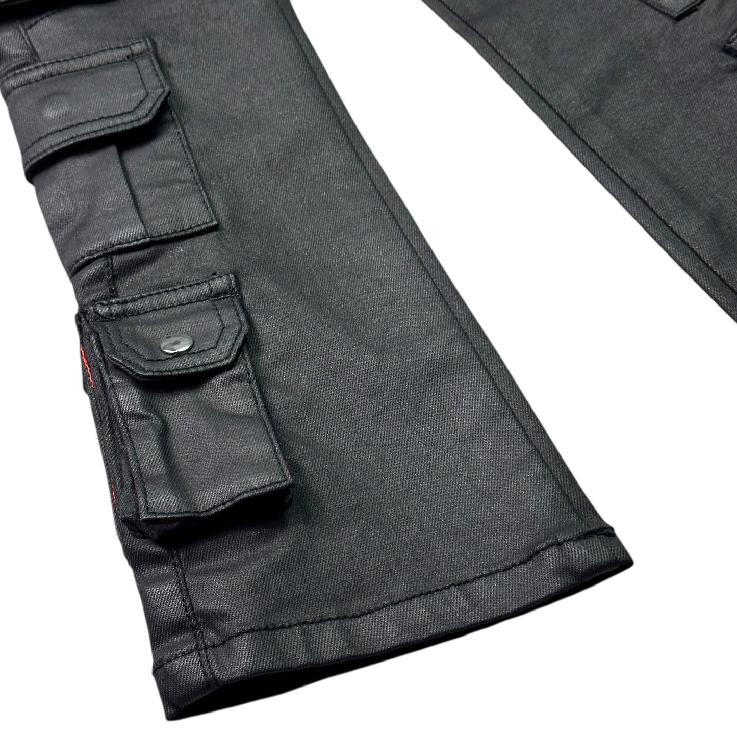 Black Wax Premium Kids Stacked Jeans