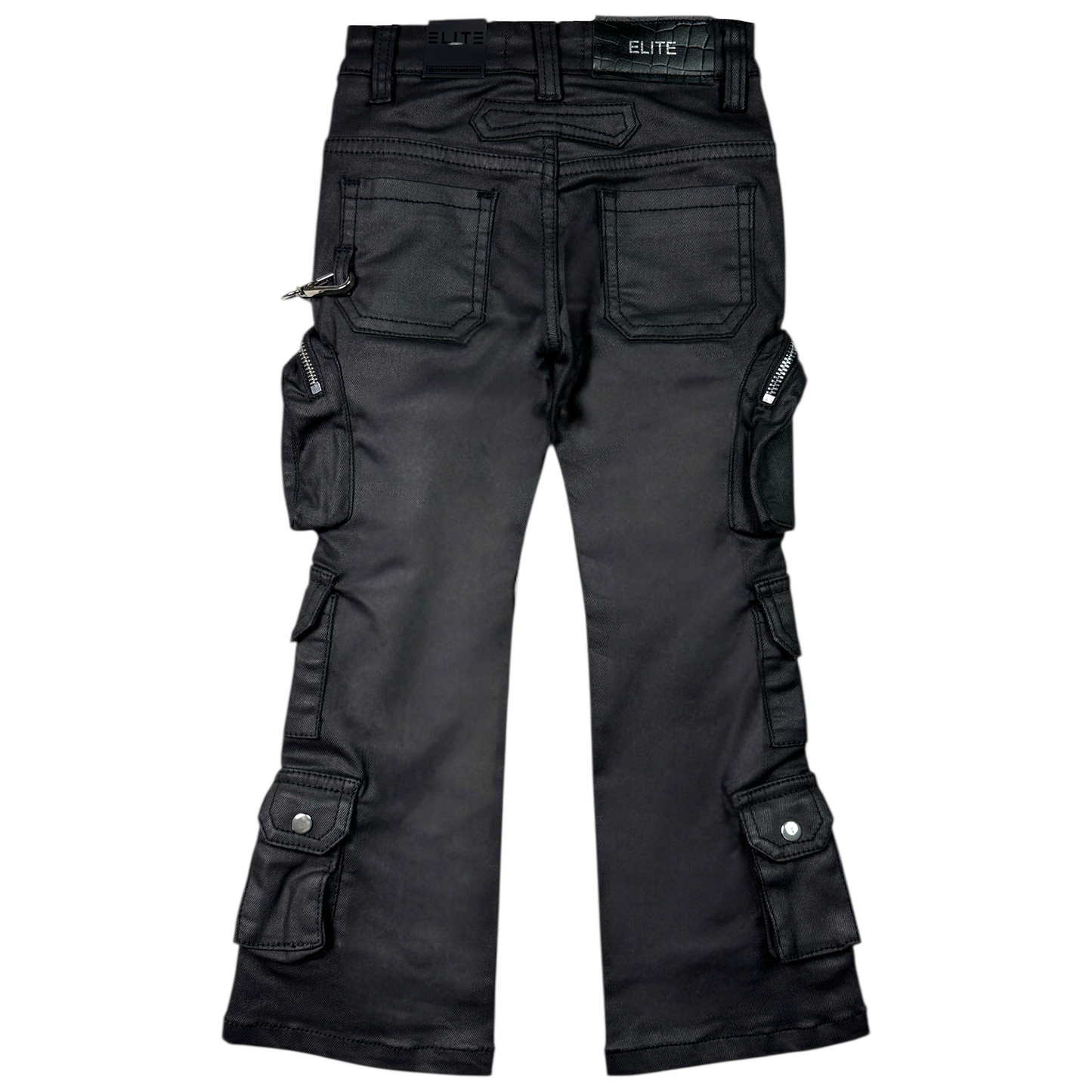 Black Wax Premium Kids Stacked Jeans