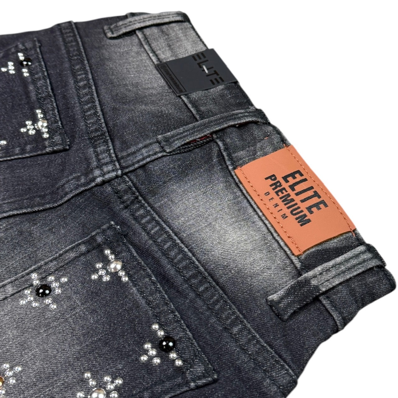 Faded Black Washed Kids Denim Shorts