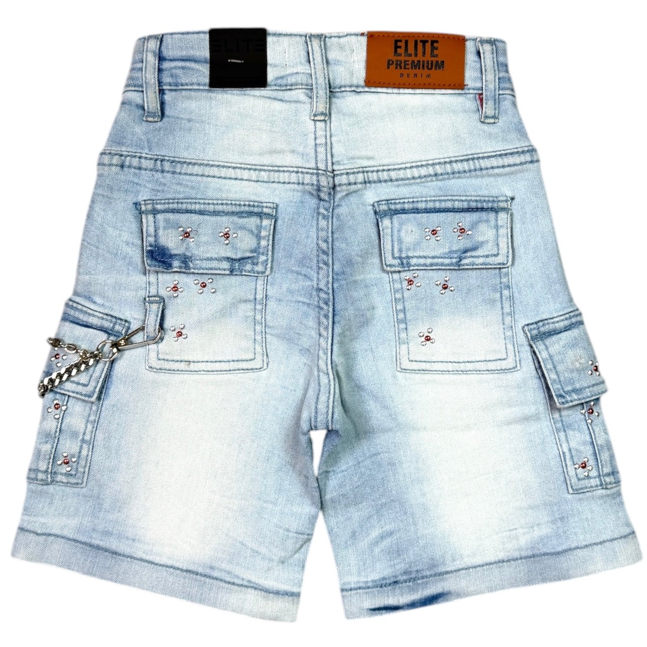 Winners Light Wash Kids Rhinestones Denim Shorts
