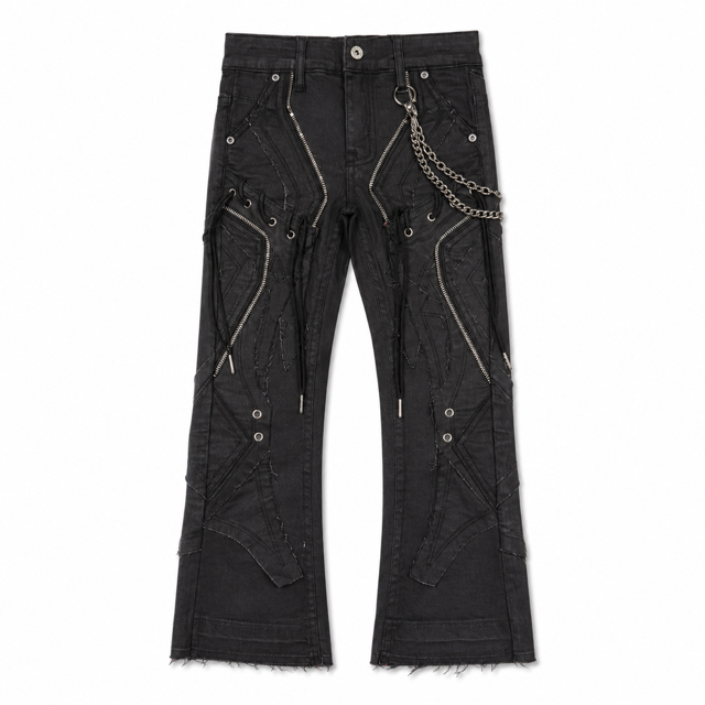 Ninja Black Wax Kids Denim Jeans