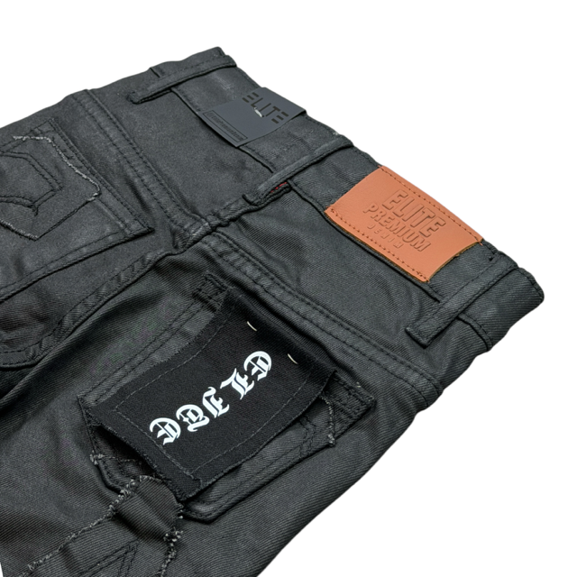 Ninja Black Wax Kids Denim Jeans