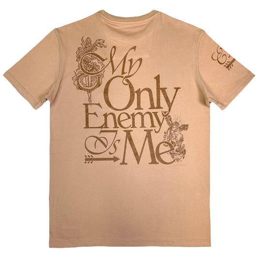 Enemy Back Graphic Premium Mens Tee Tan