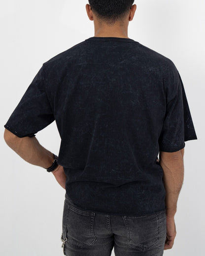Full Speed Black Rhinestone Cropped Premium Mens Tee