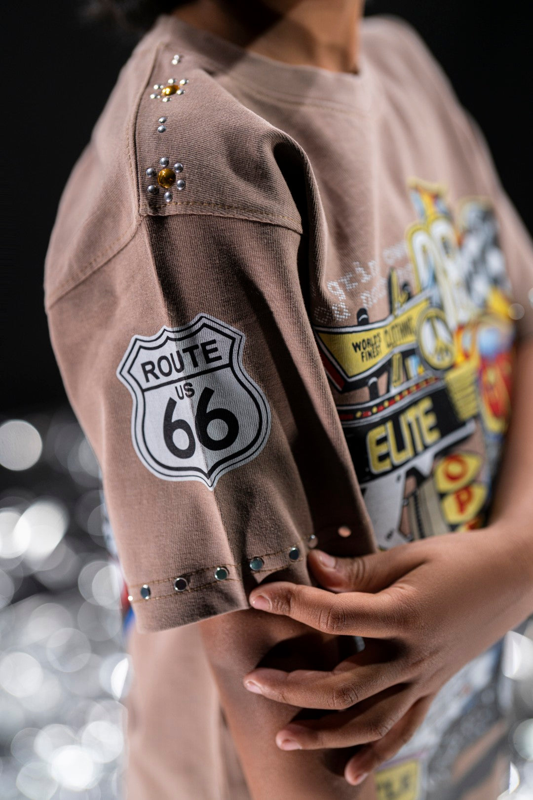 Grind In Silence Brown Kids Tee