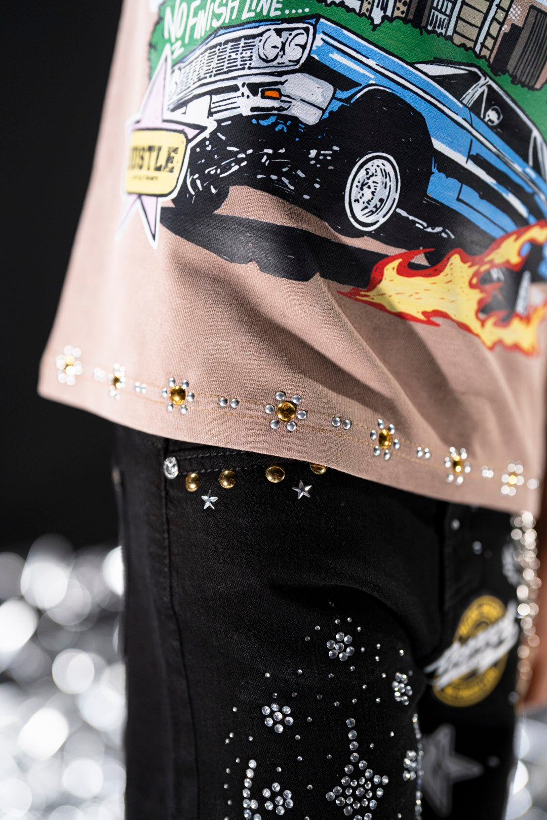 Grind In Silence Brown Kids Tee