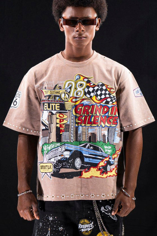 Mayhem Premium Mens Tee Brown