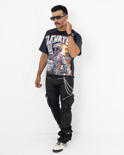 Elevated Rhinestone Cropped Premium Mens Tee