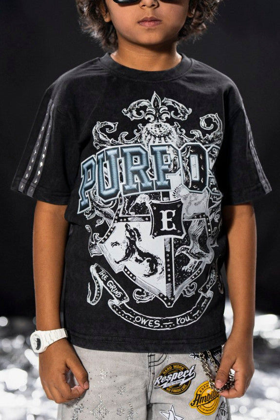 Purpose Black Kids Tee