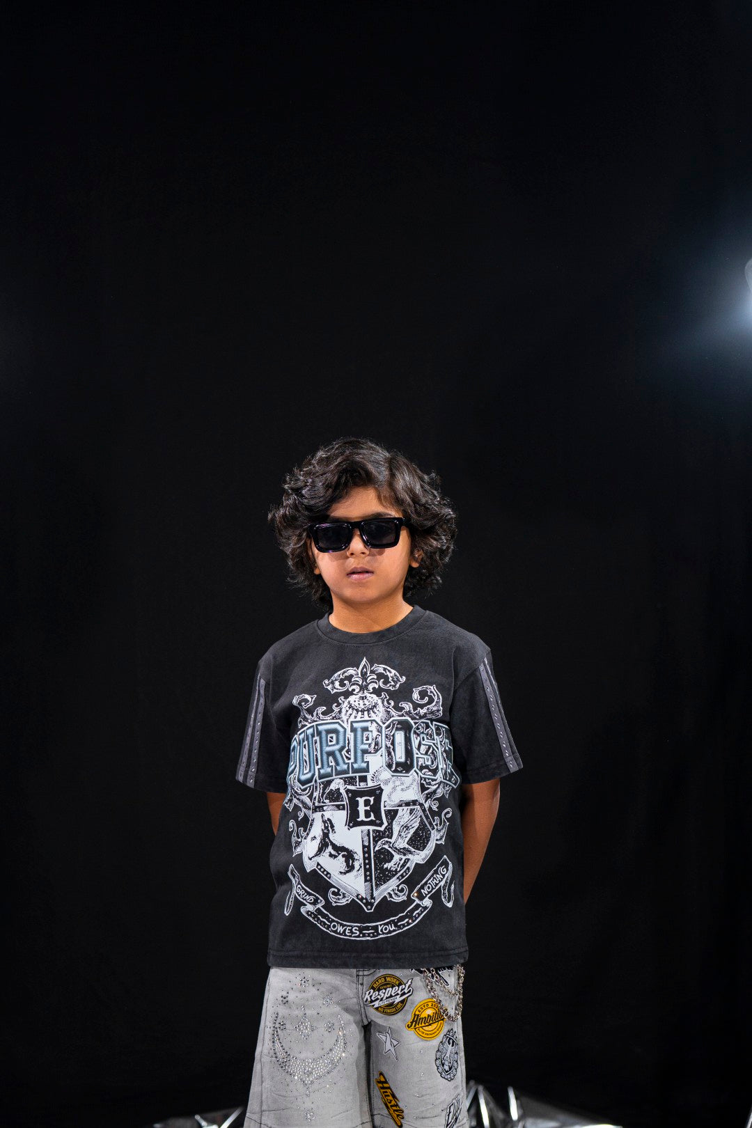 Purpose Black Kids Tee