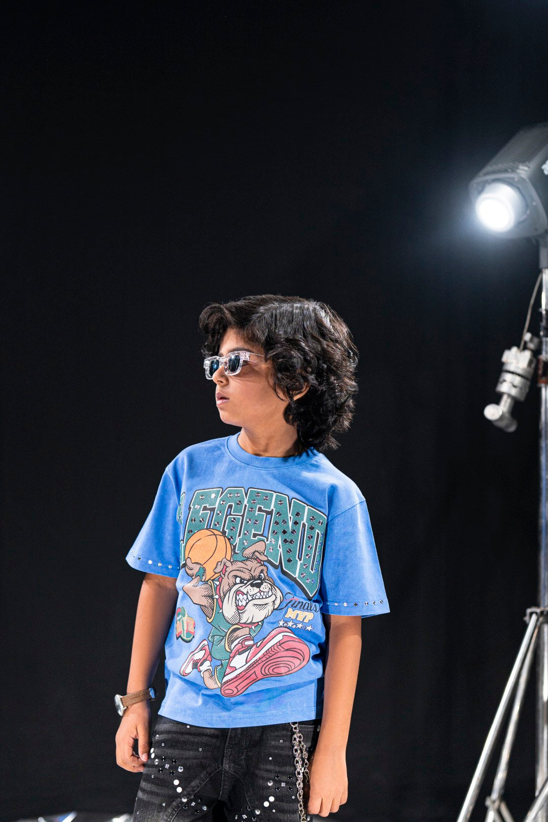 LEGEND Studded Blue Kids Tee
