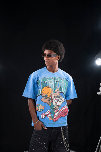 LEGEND Embellished Mens Tee Blue