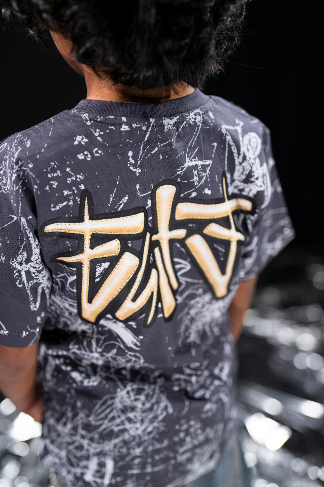 No Finish Line Black Kids Tee