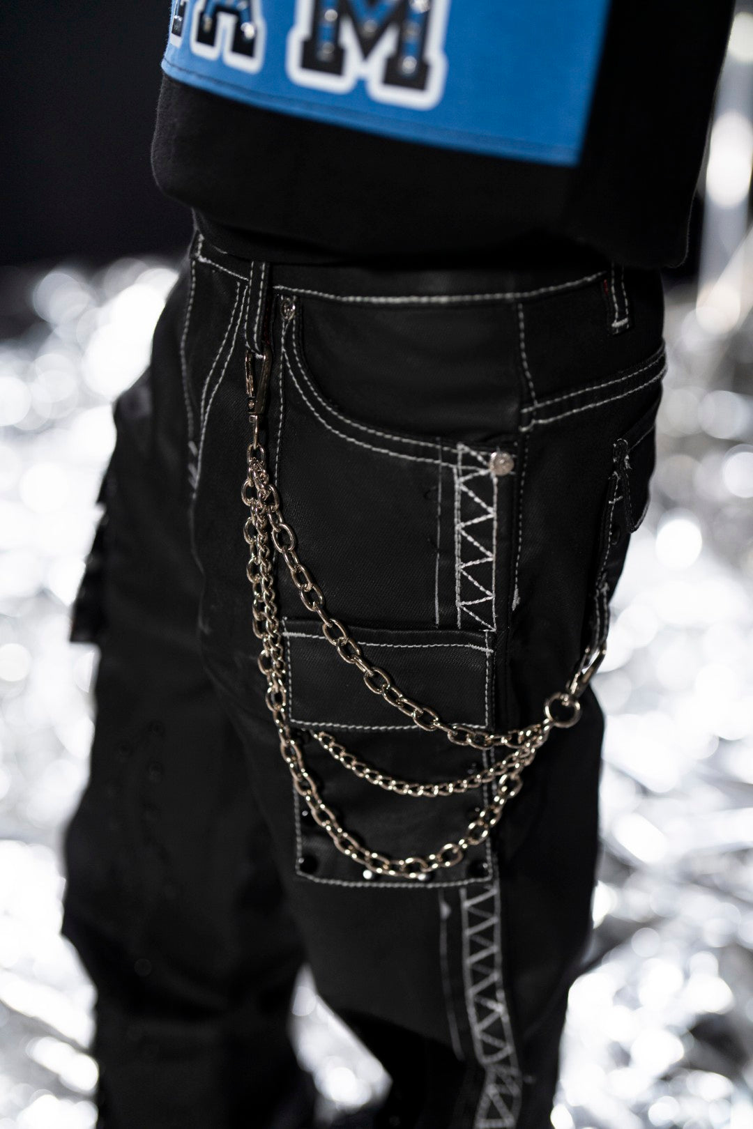 Black Wax Stars Studded Kids Denim Jeans