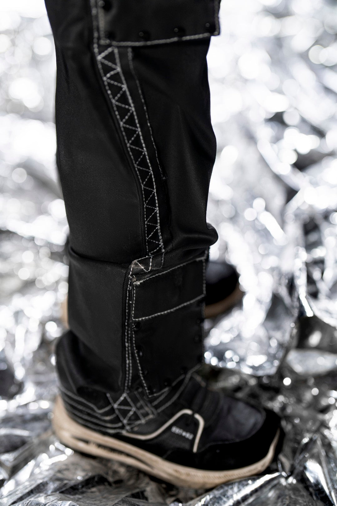 Black Wax Stars Studded Kids Denim Jeans