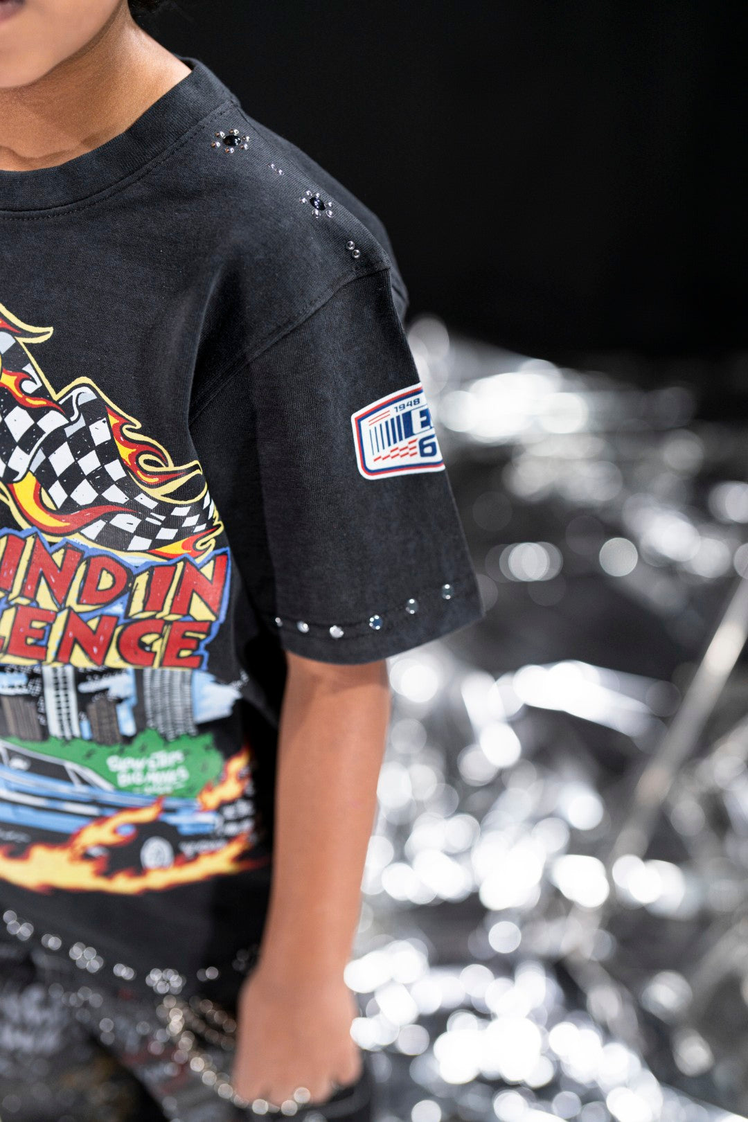 Grind In Silence Black Kids Tee