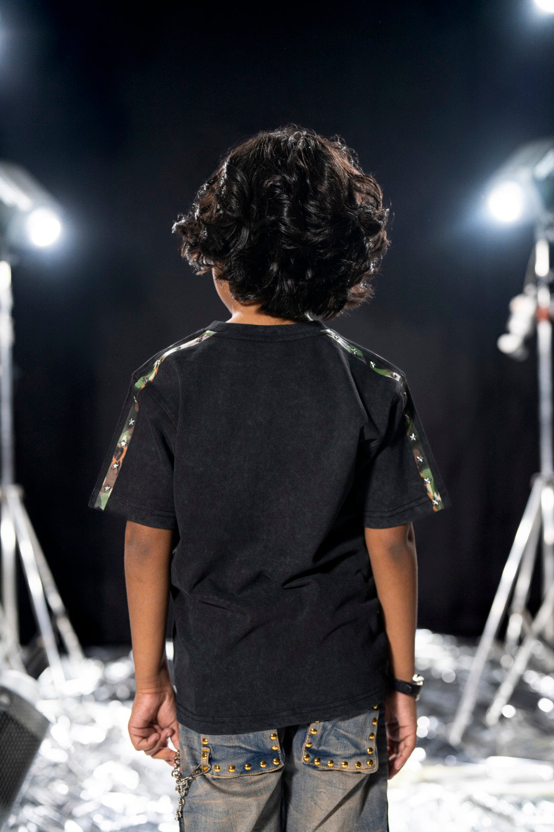 Hustle Black Kids Tee
