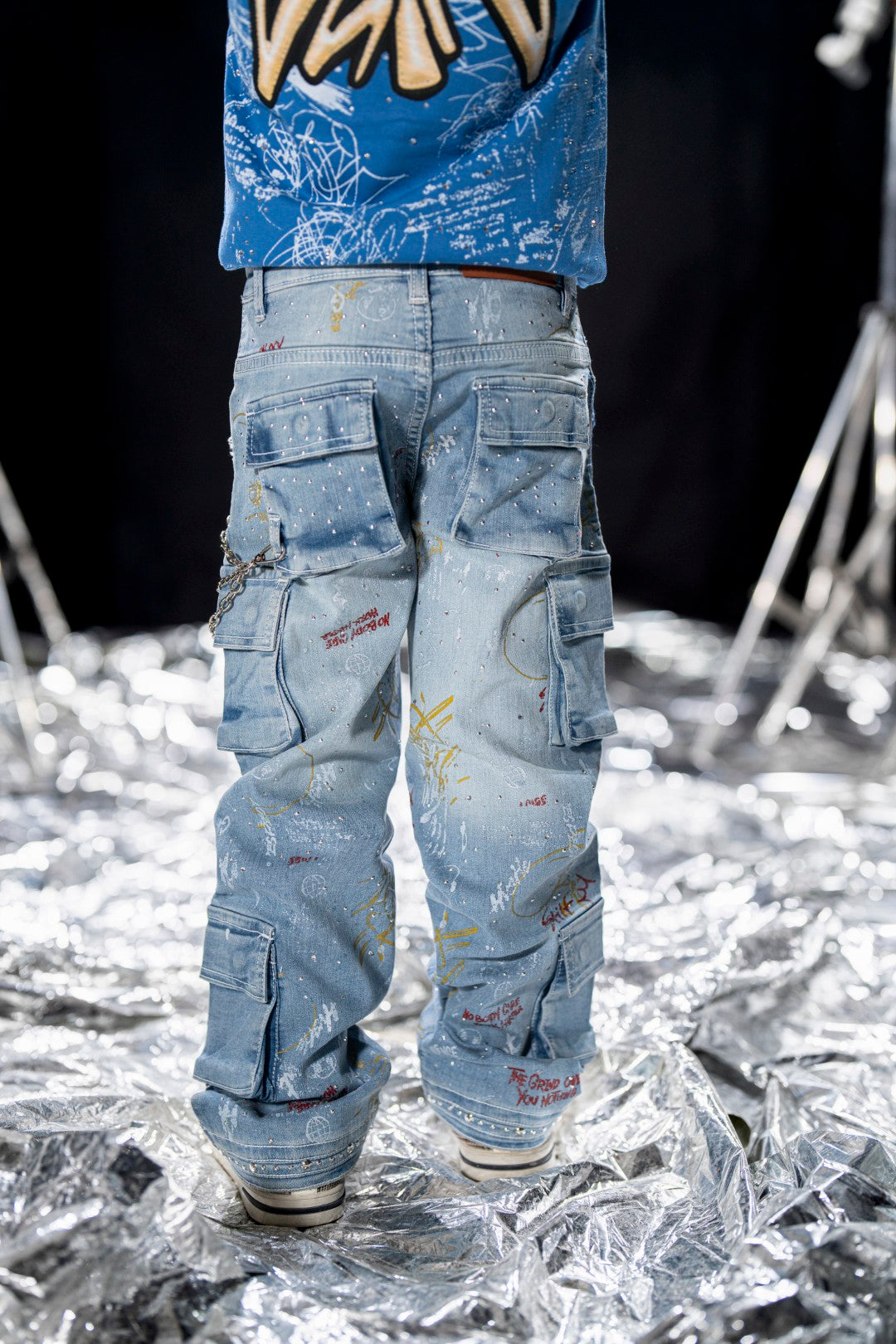 Blue Graffiti Kids Denim Jeans