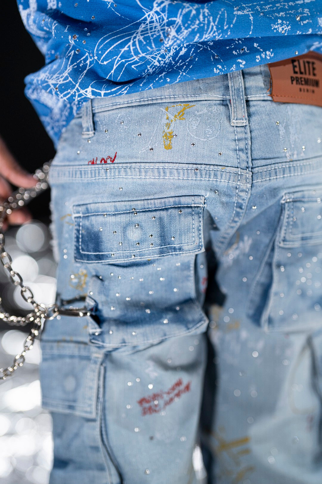 Blue Graffiti Kids Denim Jeans