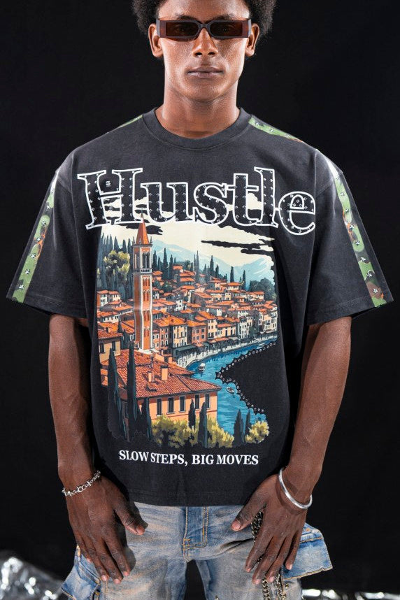 Hustle Premium Mens Tee Black